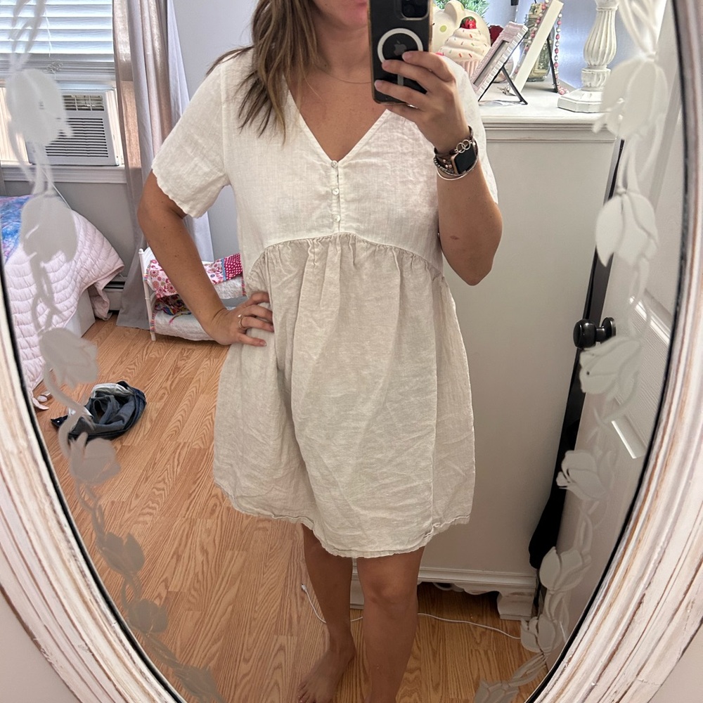 Linen dress size large